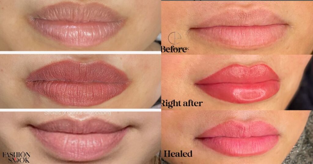 Stages of the Lip Blush Healing Process Day by Day